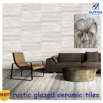 decorative cheapest wooden finish ceramic tiles,inkjet marble wood imitation rustic ceramic non slip tile